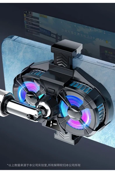 ÇİFT FANLI RGB IŞIKLI ALİMİNYUM TELEFON SOGUTMA SİSTEMİ (GAMİNG-TİKTOK-YOUTUBE-İNSTAGRAM)ULTRA GÜÇLÜ - 6