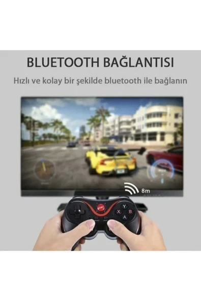 X3 PUBG Kablosuz Standlı Gamepad Telefon Standlı Android, iOS, PC, PS3 Uyumlu - 4