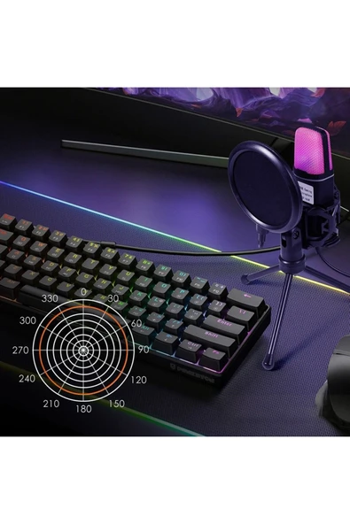 Bilişim Burada Yanmai SF-666r RGB Oyuncu Yayıncı Mikrofonu - 2