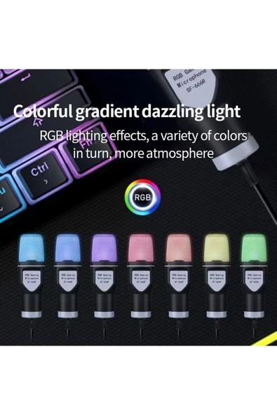 Bilişim Burada Yanmai SF-666r RGB Oyuncu Yayıncı Mikrofonu - 5