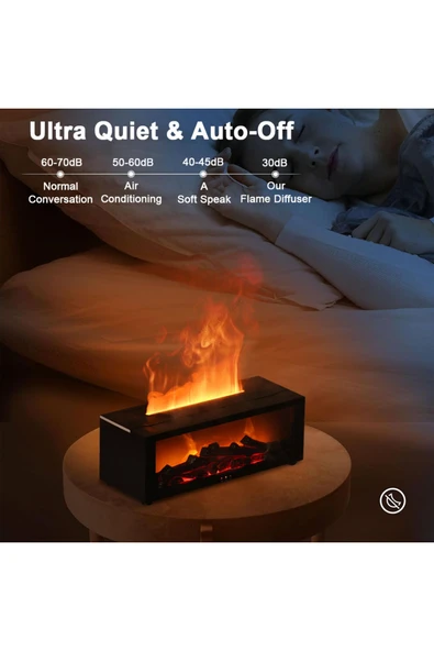 Bilişim Burada Alev Efektli Koku Difüzörü Nemlendirici Uzaktan Kumanda - 5