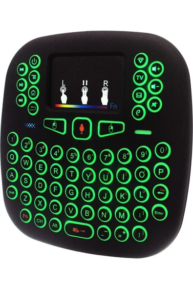 Bilişim Burada 2.4ghz I18 Mini Kablosuz Touch Pad Işıklı Klavye