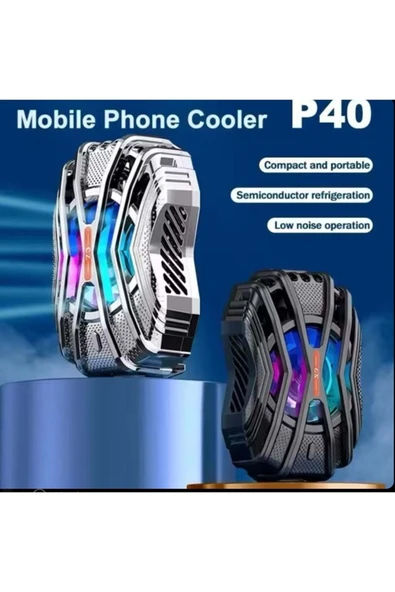 P40 Kıskaçlı Rgb Işıklı Cep Telefonu Soğutma Buzlu Fan