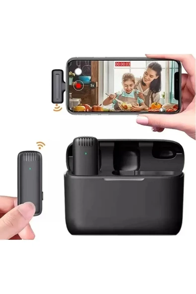 Bilişim Burada SK690 Kablosuz Yaka Mikrofonu Type-C Şarj Giriş 2 Adet