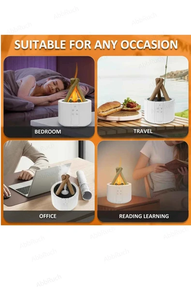 Bonfire Alev Görüntülü Bonfire Oda Nemlendirici Şık Tasarım Uzaktan Kumanda Kontrollü - 7