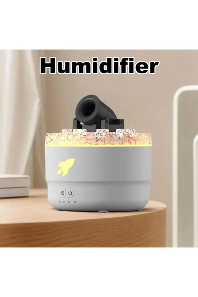 Volkanik Çatlak Top Patlama Efektli 7 Renk LED Işıklı Zamanlayıcılı Uçucu Yağ Difüzörü Nemlendirici - 4