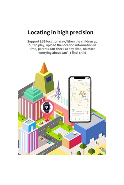 Z6 Çocuk Konum Takipli GSM Destekli Gps Özellikli Akıllı Saat Kırmızı Btk Onaylı, Kapanmama Garanti - 4