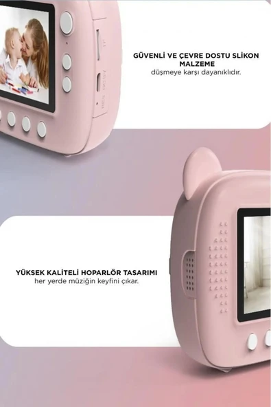 Cmr14 Pembe Dijital Video Fotoğraf Çocuk Kamerası Anlık Termal Resim Kağıt Baskılı Yazıcı - 6