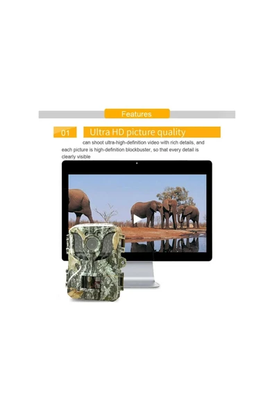 DL005-1 Fotokapan Açık Takip Kamerası IP66 Su Geçirmez Kamera Kızılötesi Gece Görüş - 3