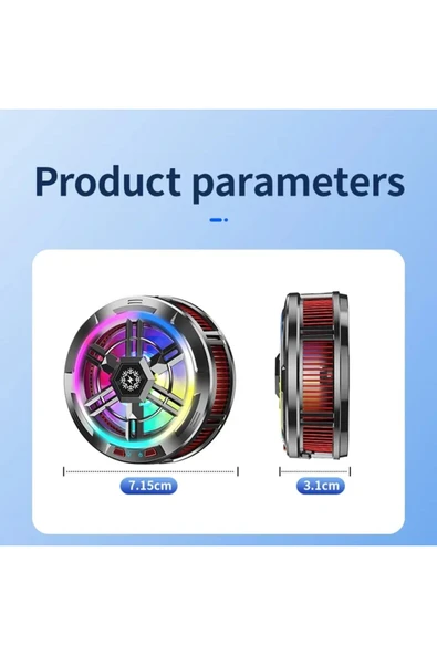 X100 Cep Telefonu Soğutma Fanı Radyatör Manyeti 2 IN 1 Evrensel Oyun için Tablet Soğutucu - 6