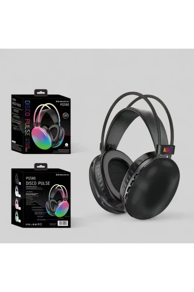 Işıklı Kablosuz Kafa Üstü Bluetooth Kulaklık - 1