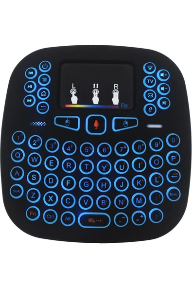 Bilişim Burada 2.4ghz I18 Mini Kablosuz Touch Pad Işıklı Klavye - 5
