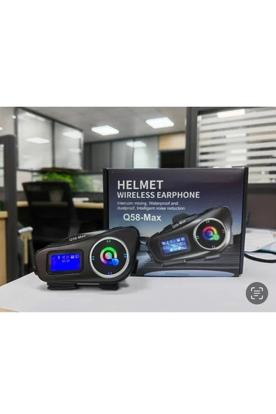 Q58 Max Dijitool Kablosuz Motosiklet Kaskı İnterkom Çift Sürücü İletişimi 500m Stereo Mp3 FM Radyo - 2
