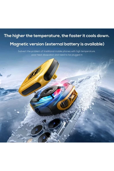 Memo Cx12 Manyetik Rgb Oyun Soğutucu, Pubg Için Powerbankli Otg Hediyeli Kablosuz Radyatör Fan