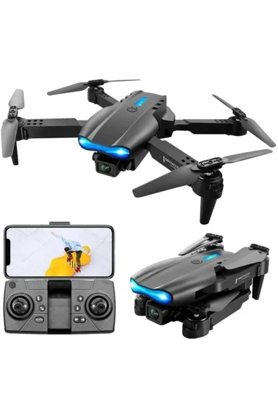 Bilişim Burada E88 Pro 4K HD Çift Kamera Drone, Katlanabilir, WiFi Bağlantılı, Telefon Kontrollü - 1