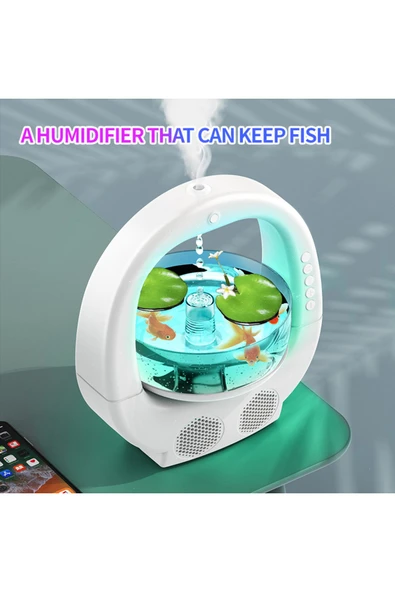 Bilişim Burada Balık Tanklı Bluetooth Hoparlörlü Uyumlu Hava Nemlendirici - 4