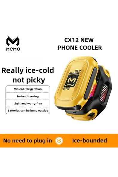 Memo Cx12 Manyetik Rgb Oyun Soğutucu, Pubg Için Powerbankli Otg Hediyeli Kablosuz Radyatör Fan - 6