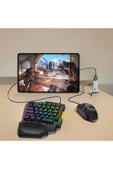 Bilişim Burada 5in1 BT5.3 PUBG Mobil Oyun Kiti Klavye Mouse Dönüştürücü Seti Gamer Aksesuar - 4