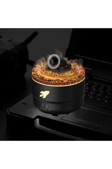 Volkanik Çatlak Top Patlama Efektli 7 Renk Led Işıklı Zamanlayıcılı Uçucu Yağ Difüzörü Nemlendirici - 5