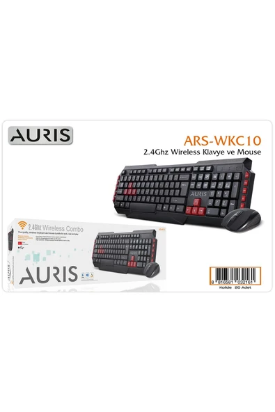 ARS-WKC10 2-4 Ghz Wireless Kablosuz Klavye Mouse Set