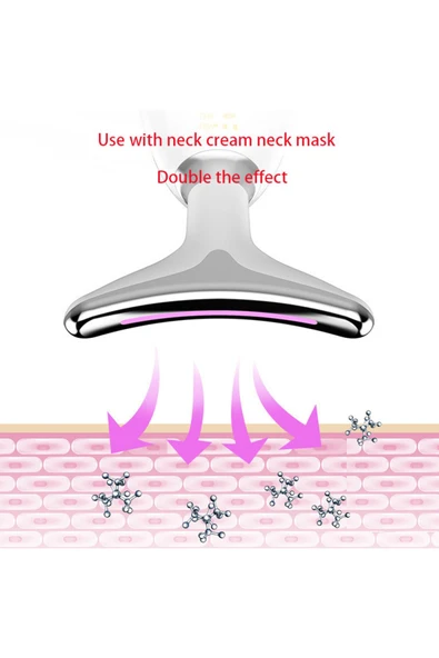 Ems Yüz Boyun Sıkılaştırma Kırışıklık Azaltıcı Boyun Masaj Aleti - 6