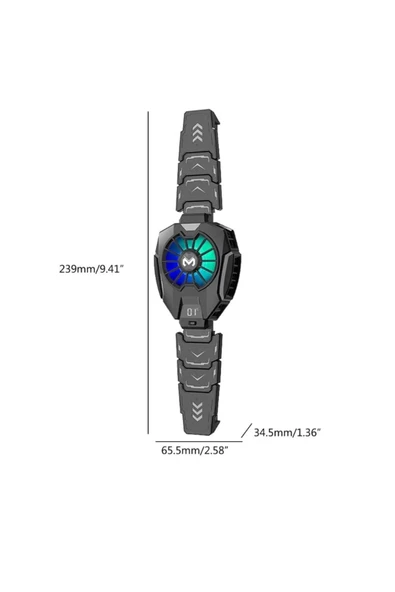 DL05 Tablet Radyatörlü Soğutucu Fan Yarı İletken Kablolu Göstergeli DL05 Memo RGB Tablet Fanı - 4