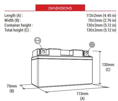 BS BATTERY BTX7L (SLA) Motosiklet Aküsü SLA Tipi - 2