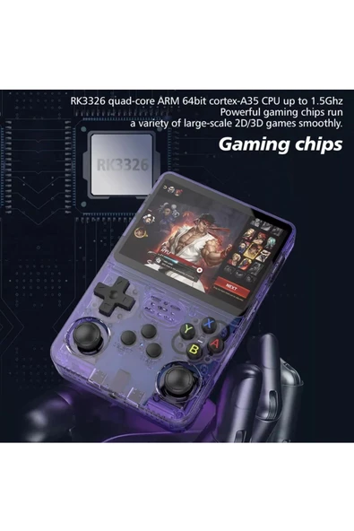 Bilişim Burada R36XX Wİfi Özellikli Retro El Oyun Konsolu 64GB 15.000+ Oyun Çift Çipli Arkos uyumlu - 7