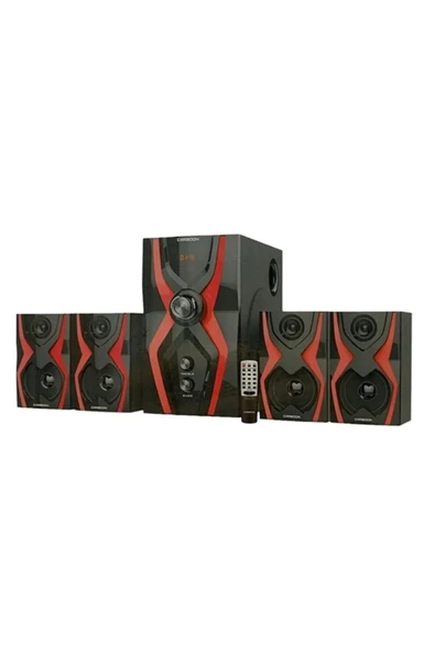 Ts-40 Serisi Bluetoothlu 4+1 Dijital Ekran Radyolu Usb Tf Destekli Ses Sistemi 52 Watt