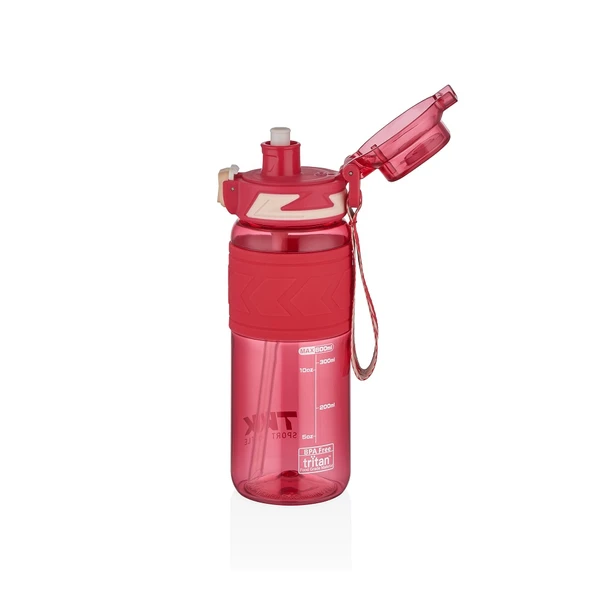 Tkk T1020 1000ml Pipetli Kırmızı Tritan Matara - 2