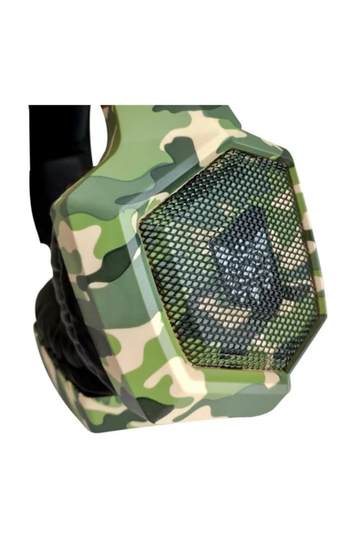 K8 Kamuflaj Gaming Profesyonel Led Işıklı Oyuncu Kulaklığı - 5