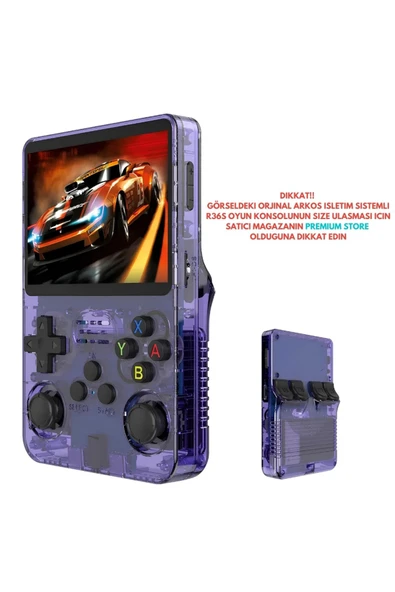 R36s Oyun Konsolu El Atarisi Arkos İşletim Sistemi 64 Gb Hafıza +15.000 Oyun 3.5 Inch Ekran