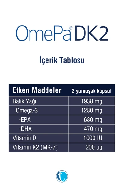 OmePa DK2 50 Yumuşak Kapsül Omega 3 Balık Yağı - 2