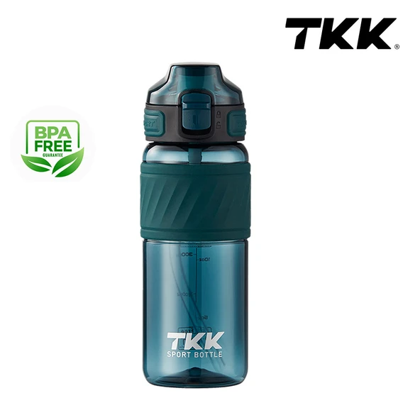 Tkk T1025 Çift Kullanım Pipetli/Rahat İçim Yeşil Tritan Matara 600ml ürün görseli