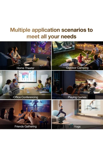 Taşınabilir Game Projektör Full Hd 1080p 4k Hcs350 Projeksiyon Gamepad - 6