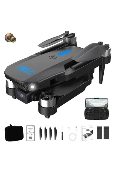 E88 Max Rc Uçak Drone Hd Çift Lens Uygulaması Uzaktan Kumanda 2 Pil İle