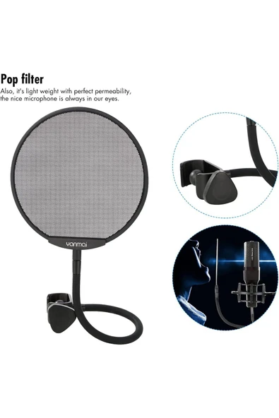 Yanmai Micpro X1 USB Mikrofon Tripod+Pop Filtre+Şok Askı Yayın Kayıt YouTube - 6