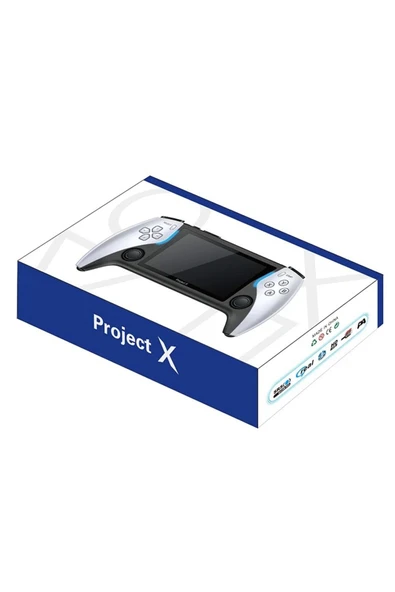 Project X El Oyun Konsolu 4.3 Inç Yüksek Çözünürlük Ips Ekran Çift Oyuncu Desteği Gri - 3
