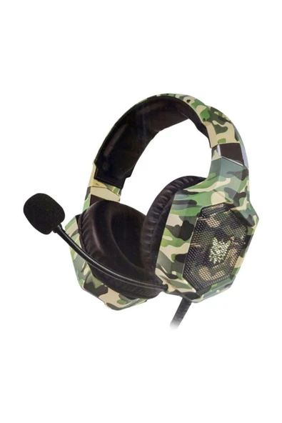 K8 Kamuflaj Gaming Profesyonel Led Işıklı Oyuncu Kulaklığı