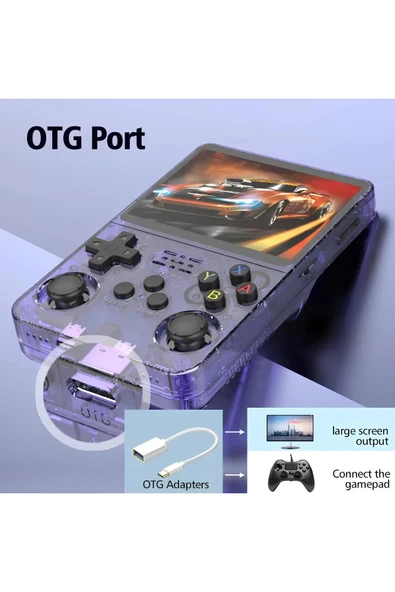 R36s Oyun Konsolu El Atarisi  Arkos İşletim Sistemi 64 Gb Hafıza +15.000 Oyun 3.5 Inch Ekran - 6