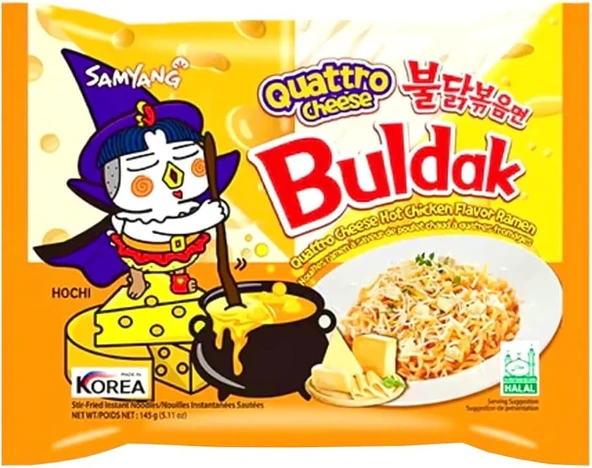 SAMYANG BULDAK QUATTRO CHEESE RAMEN NOODLE 140 gr