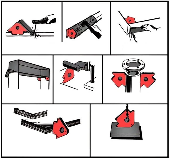 75LBS 33KG Destekli Manyetik Kaynak Lehinleme Gönye Tutucu - 4