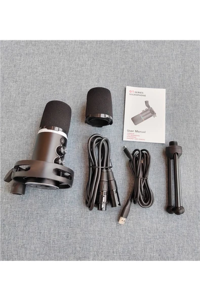 Yanmai Q1 USB Kablolu RGB Mikrofon Yayıncı Mikrofonu Tak-Çalıştır Oyun & Kayıt - 2