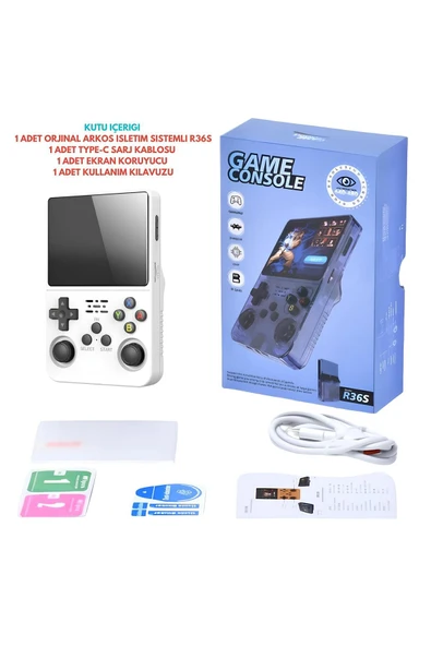 R36s Oyun Konsolu El Atarisi  Arkos İşletim Sistemi 64 Gb Hafıza +15.000 Oyun 3.5 Inch Ekran - 4