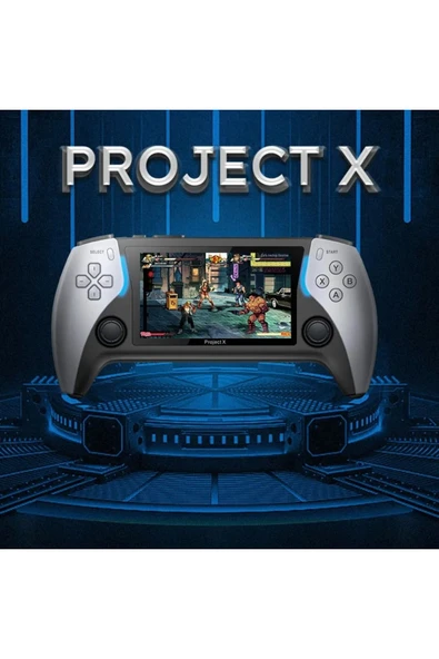 Project X El Oyun Konsolu 4.3 Inç Yüksek Çözünürlük Ips Ekran Çift Oyuncu Desteği Gri