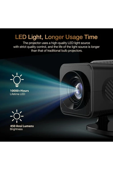 HCS350 Pro oyun projektör Android 11 4K 1080P desteklenen Wifi6 BT5.0 akıllı ev video oyun sinema