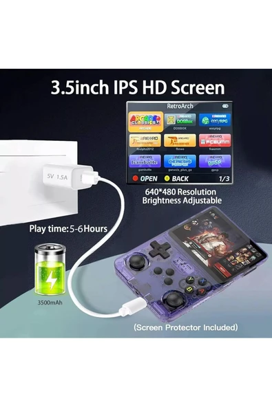 Bilişim Burada R36XX Wİfi Özellikli Retro El Oyun Konsolu 64GB 15.000+ Oyun Çift Çipli Arkos - 7