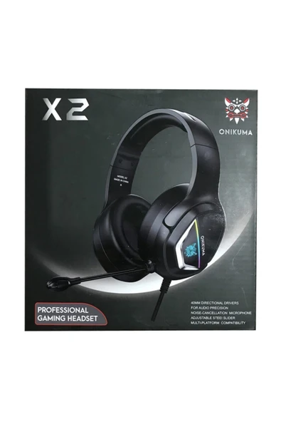 Onıkuma X2 3.5 Mm Jack Stereo Oyuncu Kulak Üstü Kulaklık Siyah - 2