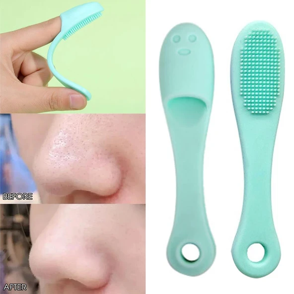 Ayt Sunup SN-26764 Parmak Şekilli Silikon Yüz Burun Gözenek Temizleme Fırçası Yüz Bakım Fırça
