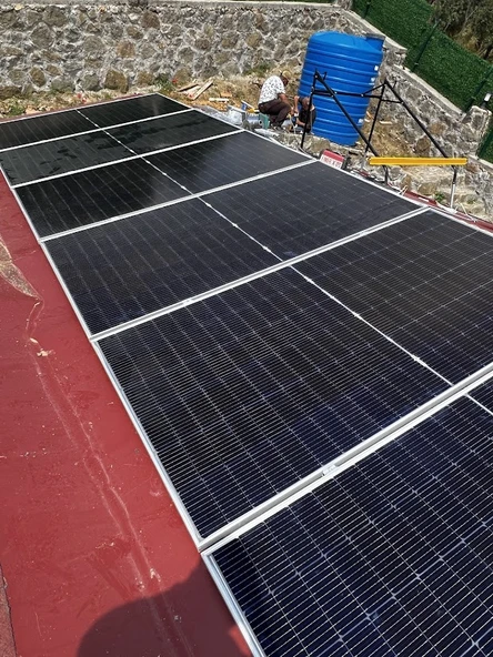 Güneş Paneli Montaj Aparatı 6 Panel İçin 14 Adet 30 cm Profil 14 Adet Klemp